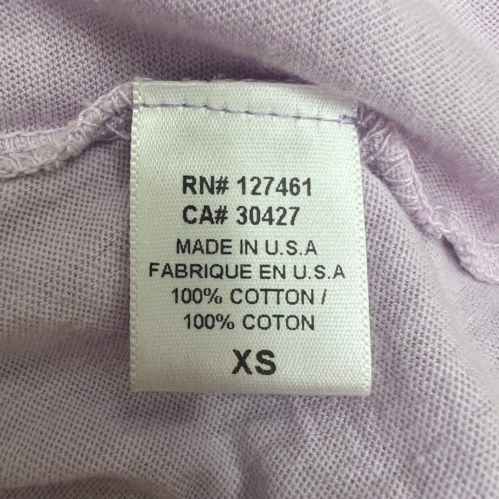 Wildfox Light Purple Butterfly V-Neck Short Sleeve Top - Picture 7 of 7